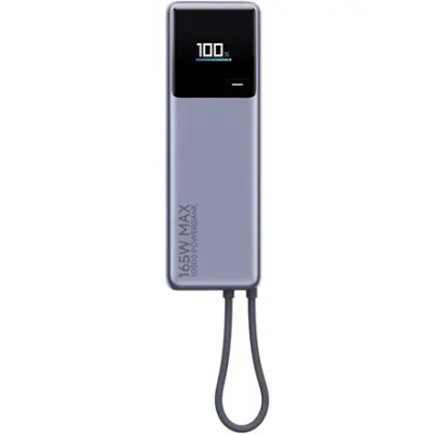 Xiaomi 165W Power Bank (Integrated Cable)  |  10000 mAh  |  USB-C  |  Gray