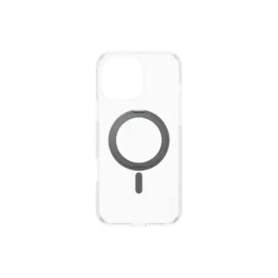 CARE by PanzerGlassFeature Case Transparent w. Black Kickstand & MagSafe iPhone 16 Pro Max  |  CARE
