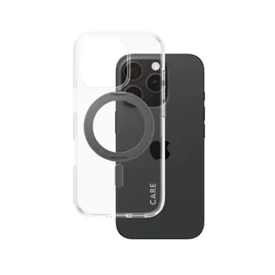 CARE Feature Case  |  Back cover  |  Apple  |  iPhone 16 Pro  |  Recycled plastic  |  Transparent  |  MagSafe