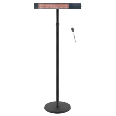 TunaBone Electric Standing Patio Heater, Single carbon golden tube  |  TB2580ST-01  |  Patio heater  |  2500 W  |  Black
