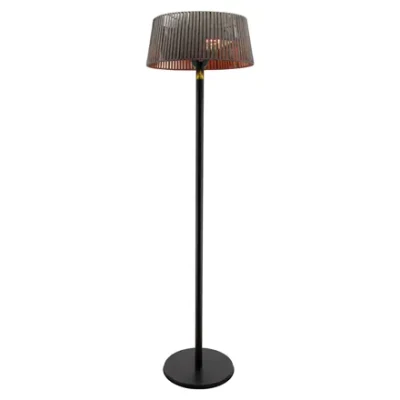 TunaBone Electric Standing Patio Heater, Double clear halogen heating lamps  |  TB1821SH-01  |  Patio heater  |  2100 W  |  Black