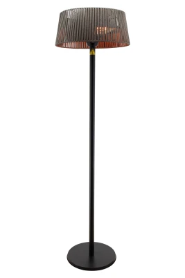 TunaBone Electric Standing Patio Heater, Double clear halogen heating lamps  |  TB1821SH-01  |  Patio heater  |  2100 W  |  Black