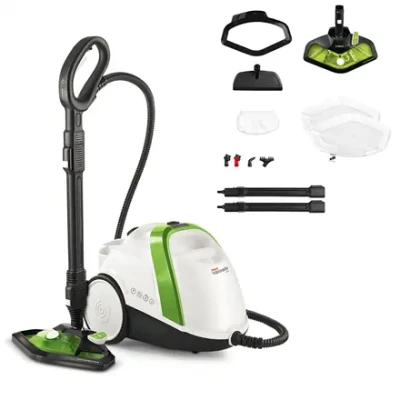 Polti  |  Tvaika mazgātājs  |  PTEU0317 Vaporetto Smart 110 Eco  |  Jauda 1500 W  |  Tvaika spiediens 4 bāri  |  Ūdens tvertne 2 L  |  Balta / Zāle