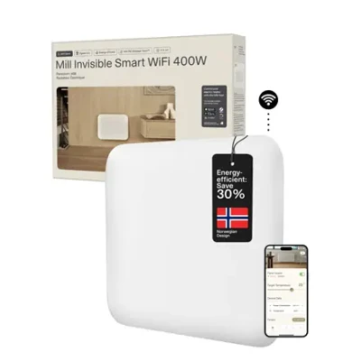 Mill Invisible Smart WiFi Heater  |  PA400WIFI4  |  Panel Heater  |  400 W  |  Suitable for rooms up to 4-6 m²  |  White  |  IPX4