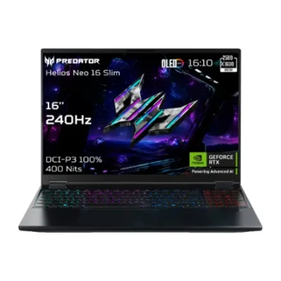 Acer  |  Predator Helios Neo 16S AI PHN16S-71-96S5  |  Black  |  16 "  |  OLED  |  WQXGA  |  240 Hz  |  Intel Core U9  |  275HX  |  32 GB  |  DDR5  |  Solid-state drive capacity 1000 GB  |  NVIDIA GeForce RTX 5070 Ti  |  Windows 11 Home  |  Keyboard langu