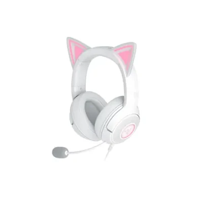 Наушники Razer  |  Kraken Kitty V2  |  Проводные  |  Накладные  |  Микрофон  |  Шумоподавление  |  Белый