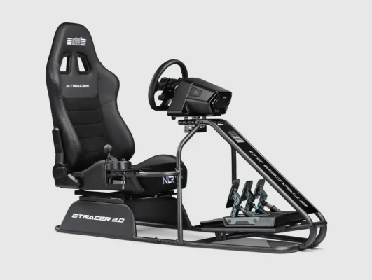 Next Level Racing  |  Sacīkšu simulatora kokpits  |  GTRacer 2.0  |  Melns