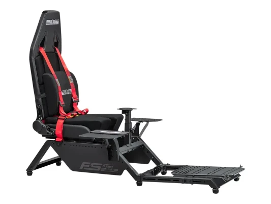 Next Level Racing  |  Lidojumu simulatora kokpits  |  Melns un sarkans