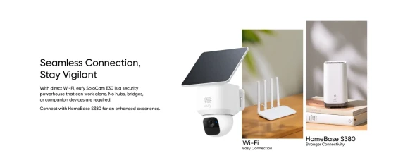 Anker Eufy  |  Security Camera with Solar Panel  |  SoloCam E30  |  F / 1.6  |  IP65  |  Micro SD, Max. 128GB
