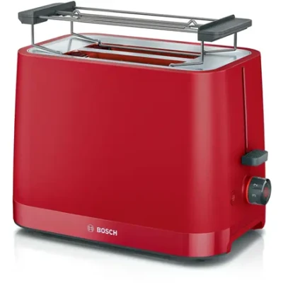 Bosch Compact Toaster  |  TAT3M124 MyMoment  |  Number of slots 2  |  Housing material Plastic  |  Red