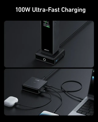 Anker Prime Charging Base for Power Bank, 100W  |  A1902311  |  Black