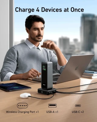 Anker Prime Charging Base for Power Bank, 100W  |  A1902311  |  Black
