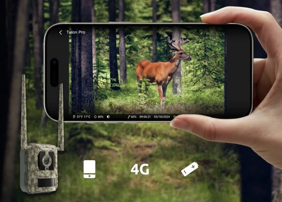 Reolink  |  4K 4G Cellular Trail Camera with Live Streaming  |  Talon Series S130  |  Trail  |  8 MP  |  4mm / F1.6  |  IP67  |  H.265  |  MicroSD Card, up to 256 GB