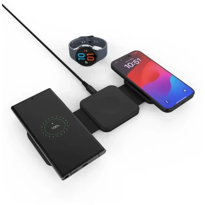 Fixed  |  Wireless Foldable Charger 3in1 Flex for Samsung  |  FIXFLE-SA-BK  |  Black