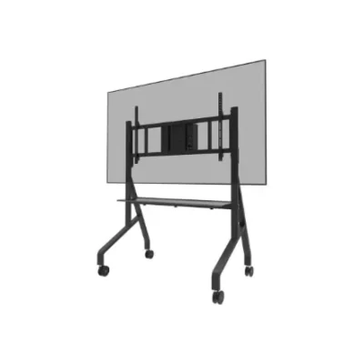 Neomounts Floor stand  |  FL50-575BL1 TV trolley  |  Adjustable Height  |  65-110 "  |  Maximum weight (capacity) 125 kg  |  Black