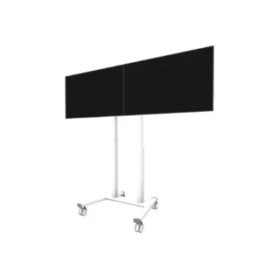 Neomounts Floor stand  |  ADM-875WH2 Dual screen adapter  |  Adjustable Height  |  42-65 "  |  Maximum weight (capacity) 40 kg  |  White