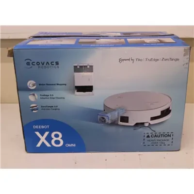 SALE OUT. Ecovacs DEEBOT X8 OMNI Vacuum cleaner, Robot, Wet&Dry, 18000Pa, TruEdge 2.0, AIVI 3D 3.0, YIKO-GPT, White+Auto-empty station  |  Ecovacs  |  Robotic Vacuum Cleaner  |  DEEBOT X8 OMNI  |  Wet&Dry  |  Lithium-Ion  |  5200 mAh  |  Dust capacity 0.2