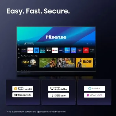 Hisense UHD QLED Smart TV  |  65E7Q  |  65"  |  Smart TV  |  VIDAA OS  |  UHD  |  Black
