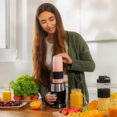 Cecotec Blender  |  Power Titanium 900 ProGo  |  Tabletop  |  900 W  |  Jar capacity 2x0.57 L  |  Ice crushing  |  Black