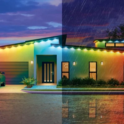 Nanoleaf Smart Multicolor Permanent Outdoor Lights Smarter Kit, 15m  |  16+ Million Colours