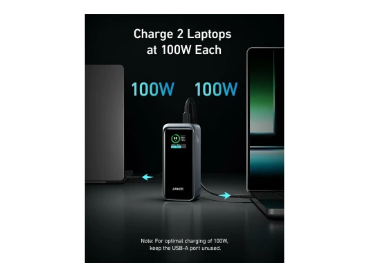 Anker Power Bank, 200 W  |  Prime  |  20000 mAh  |  Melns