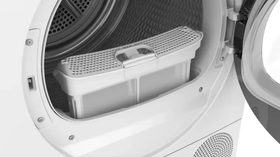 Bosch Dryer Machine with Heat Pump  |  WQG2450ISN  |  Energy efficiency class Class D  |  Front loading  |  9 kg  |  LCD  |  Depth 61.3 cm  |  White