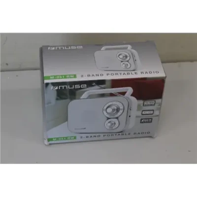 IZPĀRDOŠANA. Muse M-051RW Portable Radio  |  Muse Portable Radio  |  M-051RW  |  AUX in  |  White  |  DAMAGED PACKAGING