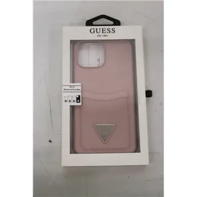 SALE OUT. Guess GUHCP13XPSATPP iPhone 13 Pro Max 6,7" różowy / pink hardcase SaffianoTriangle Logo Cardslot DIRTY PACKAGING  |  GUESS DIRTY PACKAGING