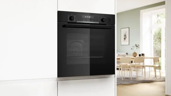 Bosch cepeškrāsns  |  HRG578BB7  |  71 L  |  Elektriska  |  Piroze  |  Pogriezieni  |  Tvaika funkcija  |  Augstums 59.5 cm  |  Platums 59.4 cm  |  Melns