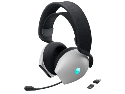 Игровая гарнитура Dell  |  Alienware Tri Mode AW725H  |  Bluetooth  |  Накладные  |  Микрофон  |  Шумоподавление  |  Беспроводная  |  Лунный свет