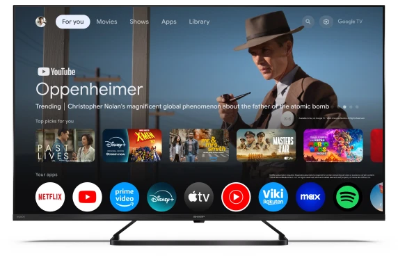 Sharp  |  43HP6265E  |  43  |  Смарт ТВ  |  Google TV  |  UHD  |  Черный