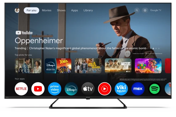 Sharp  |  50HP6265E  |  50  |  Gudrais TV  |  Google TV  |  UHD  |  Melns