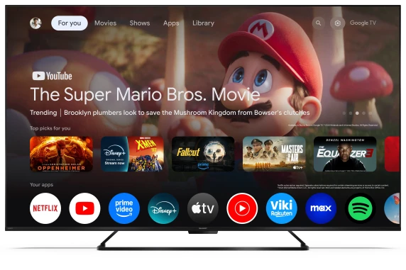 Sharp  |  65HR7265E  |  65  |  Smart TV  |  Google TV  |  Black