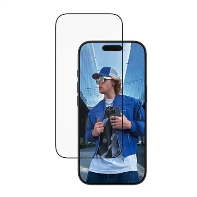 PanzerGlass ekrāna aizsargs  |  Apple  |  iPhone 16 Pro / iPhone 17  |  Stikls  |  Caurspīdīgs  |  Ultra-Wide Fit ar EasyAligner