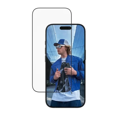 PanzerGlass ekrāna aizsargs  |  Apple  |  iPhone 16 Pro / iPhone 17  |  Stikls  |  Caurspīdīgs  |  Ultra-Wide Fit ar EasyAligner