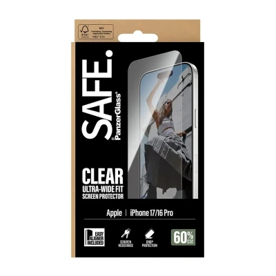 PanzerGlass Screen protector  |  Apple  |  iPhone 16 Pro / iPhone 17  |  Transparent  |  Ultra-Wide Fit w. EasyAligner