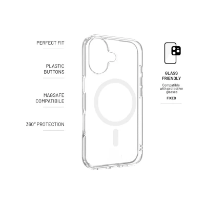 Fixed Aizmugurējais vāks  |  Apple  |  iPhone 17  |  TPU / PC  |  Caurspīdīgs  |  MagPure