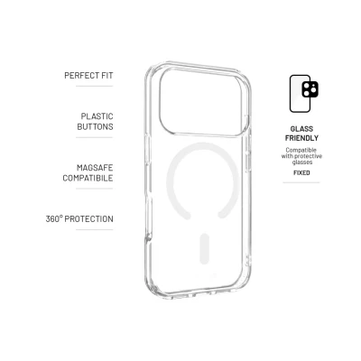 Fixed Back cover  |  Apple  |  iPhone 17 Pro  |  TPU / PC  |  Transparent  |  MagPure