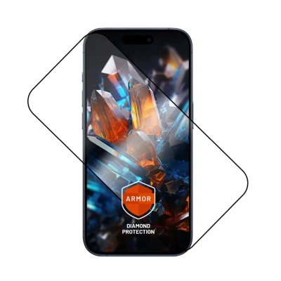 Fixed Защитное стекло  |  Apple  |  iPhone 17 Pro  |  Закаленное стекло  |  Черный  |  Броня с антипылинным аппликатором и AR слоем