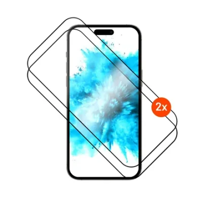 Fiksēts ekrāna aizsargplēve  |  Apple  |  iPhone 17  |  Temperēts stikls  |  Melns  |  Pilns pārklājums 2.5D