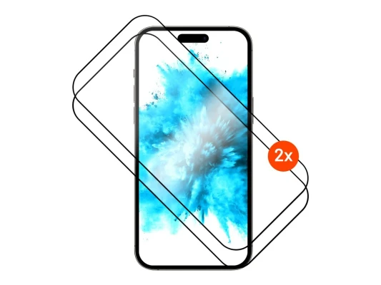 Fixed Screen protector  |  Apple  |  iPhone 17 Pro Max  |  Glass  |  Black