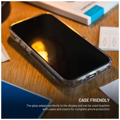 Fixed Screen protector  |  Apple  |  iPhone 17 Pro  |  Tempered glass  |  Transparent  |  2.5D