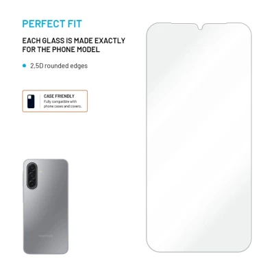 Fiksēts ekrāna aizsargs  |  Samsung  |  Galaxy A17 4G / 5G  |  Tempered glass  |  Caurspīdīgs