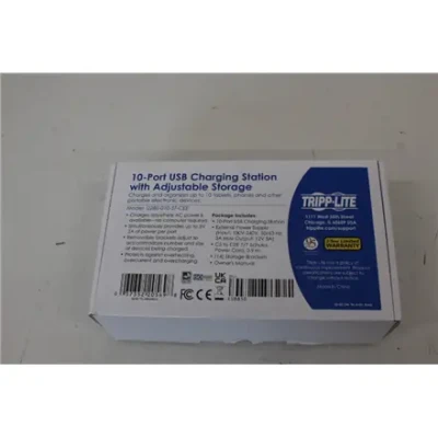 Tripp Lite 10 portu USB uzlādes stacija ar regulējamu glabāšanu  |  U280-010-ST-CEE  |  NEPAKOTS, SASKRĀPĒTS
