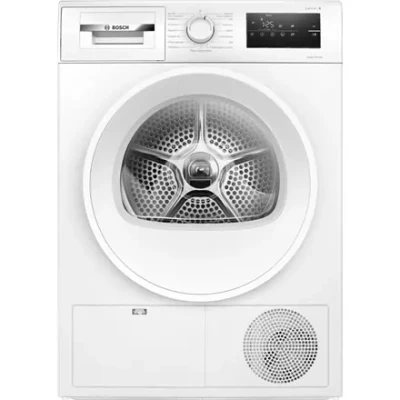 Bosch Dryer machine with heat pump  |  WTH85V0MSN  |  Energy efficiency class E  |  Front loading  |  8 kg  |  LED  |  Depth 61 cm  |  White