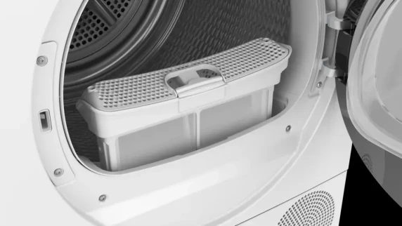 Bosch Dryer machine with heat pump  |  WTH85V0MSN  |  Energy efficiency class E  |  Front loading  |  8 kg  |  LED  |  Depth 61 cm  |  White
