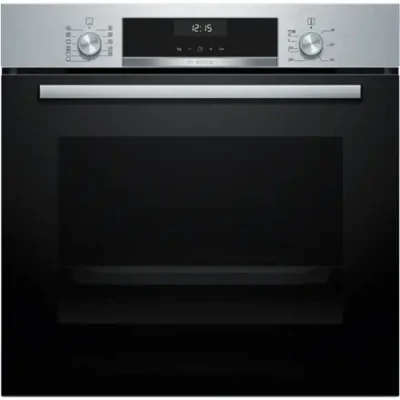 Bosch Oven  |  HBG517CS4  |  71 L  |  Electric  |  Hydrolytic  |  Control knob  |  Height 59.5 cm  |  Width 59.4 cm  |  Stainless steel