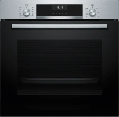 Bosch Oven  |  HBG517CS4  |  71 L  |  Electric  |  Hydrolytic  |  Control knob  |  Height 59.5 cm  |  Width 59.4 cm  |  Stainless steel