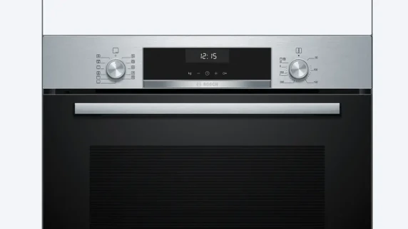 Bosch Oven  |  HBG517CS4  |  71 L  |  Electric  |  Hydrolytic  |  Control knob  |  Height 59.5 cm  |  Width 59.4 cm  |  Stainless steel
