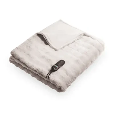 Duux Yentl Heated Overblanket, 200 x 200 cm  |  DXOB12  |  Number of heating levels 9  |  Number of persons 1  |  Washable  |  Remote control  |  Premium faux fur  |  200 W  |  Bubble Gray